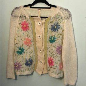 Free People Floral Cardigan